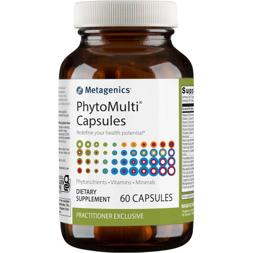 Metagenics PhytoMulti Capsules - Щоденні полівітаміни з фітонутрієнтами - Мультивітаміни для чоловіків і жінок - Мультивітамінна добавка PhytoMulti - з цинком і вітамінами B6 - 60 капсул Metagenics PhytoMulti Capsules - Щоденні полівітаміни з фітонутрієнтами - Мультивітаміни для чоловіків і жінок - Мультивітамінна добавка PhytoMulti - з цинком і вітамінами B6 - 60 капсул