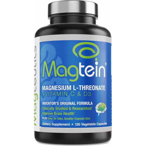 Magtein Magnesium L-Threonate для покращення когнітивних здібностей, концентрації уваги, пам’яті, якості сну та здоров’я мозку з маленькими капсулами – 120 рослинних капсул Magtein Magnesium L-Threonate для покращення когнітивних здібностей, концентрації уваги, пам’яті, якості сну та здоров’я мозку з маленькими капсулами – 120 рослинних капсул