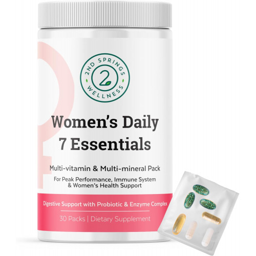 Daily 7 Essentials Daily Women's Vitamin Pack -7 Pack Women's Complement Multivitamin Pack з енергією, метаболізмом, імунною системою, підтримкою жіночого здоров'я з пробіотиками та інше Daily 7 Essentials Daily Women's Vitamin Pack -7 Pack Women's Complement Multivitamin Pack з енергією, метаболізмом, імунною системою, підтримкою жіночого здоров'я з пробіотиками та інше