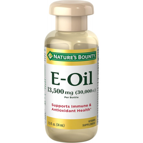 Nature’s Bounty Vitamin E Oil, підтримує імунітет і антиоксидант, 30 000 МО вітаміну E, місцеве або пероральне, 2,5 рідкої унції Nature’s Bounty Vitamin E Oil, підтримує імунітет і антиоксидант, 30 000 МО вітаміну E, місцеве або пероральне, 2,5 рідкої унції