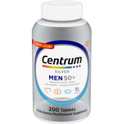 Centrum Silver Men's 50+ Multivitamin з вітаміном D3, вітамінами групи В, цинком для пам'яті та пізнання - 200 таблеток