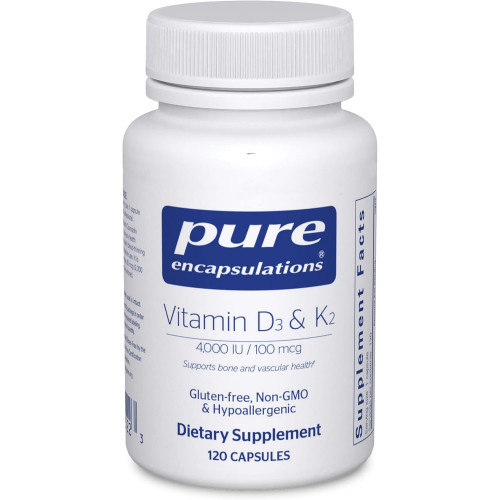 Pure Encapsulations Vitamin D3 & K2 | Підтримка здоров'я кісток і судин | 120 капсул* Pure Encapsulations Vitamin D3 & K2 | Підтримка здоров'я кісток і судин | 120 капсул*