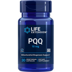 Life Extension PQQ Caps – Піролохінолінхінон, 10 мг – Сприяє росту нових мітохондрій, АТФ, енергетична підтримка – Без глютену, без ГМО, вегетаріанська – 30 капсул