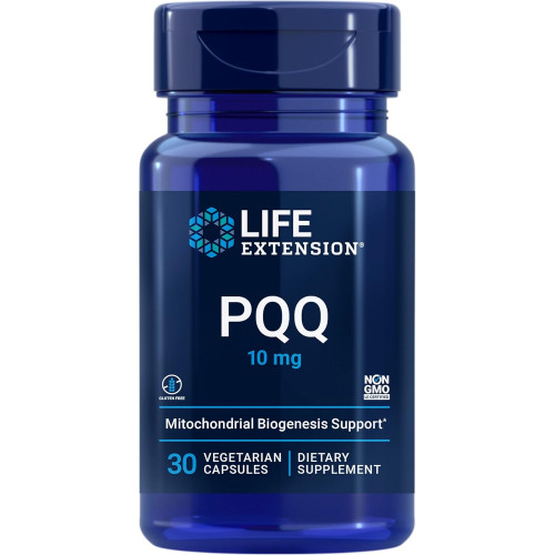 Life Extension PQQ Caps – Піролохінолінхінон, 10 мг – Сприяє росту нових мітохондрій, АТФ, енергетична підтримка – Без глютену, без ГМО, вегетаріанська – 30 капсул Life Extension PQQ Caps – Піролохінолінхінон, 10 мг – Сприяє росту нових мітохондрій, АТФ, енергетична підтримка – Без глютену, без ГМО, вегетаріанська – 30 капсул