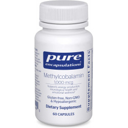 Pure Encapsulations Methylcobalamin 1000 mcg - Вітамін B12 добавка для підтримки пам'яті та здоров'я нервів - Вітамін B12 у капсулах преміум-класу - 60 капсул
