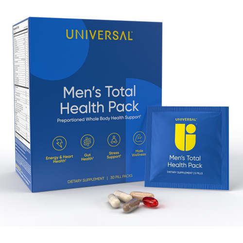 Men's Total Health Pack Щоденна полівітамінна добавка, енергія, підтримка стресу, олія криля, 22 ключових вітаміни та мінерали, ВІТ D, C, B12, E, A, B6, K, біотин, цинк, астаксантин (30 упаковок) Men's Total Health Pack Щоденна полівітамінна добавка, енергія, підтримка стресу, олія криля, 22 ключових вітаміни та мінерали, ВІТ D, C, B12, E, A, B6, K, біотин, цинк, астаксантин (30 упаковок)
