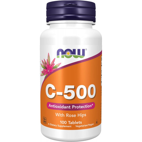 NOW Supplements, вітамін С-500 з шипшиною, антиоксидантний захист*, 100 таблеток NOW Supplements, вітамін С-500 з шипшиною, антиоксидантний захист*, 100 таблеток