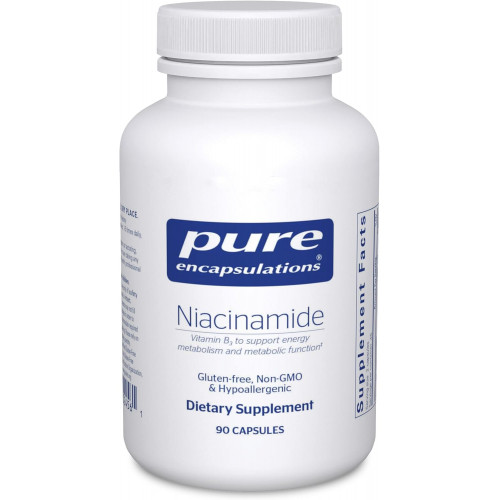 Pure Encapsulations Niacinamide | Добавка з вітаміном B3 для підтримки енергетичного обміну, рухливості суглобів і метаболічної функції* | 90 капсул Pure Encapsulations Niacinamide | Добавка з вітаміном B3 для підтримки енергетичного обміну, рухливості суглобів і метаболічної функції* | 90 капсул