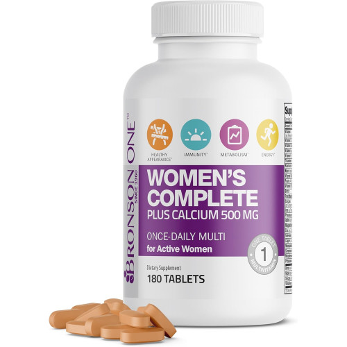 Bronson ONE Daily Women’s Complete Multivitamin Multimineral One Daily Multi для активних жінок, 180 таблеток Bronson ONE Daily Women’s Complete Multivitamin Multimineral One Daily Multi для активних жінок, 180 таблеток