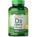 Nature's Truth Vitamin D3 5000 МО | 400 капсул | Висока потенція | Добавка без ГМО та глютену Nature's Truth Vitamin D3 5000 МО | 400 капсул | Висока потенція | Добавка без ГМО та глютену