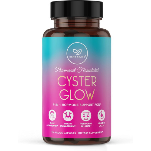Cyster Glow Supplement - 9-в-1 Premium Myo-Inositol & D-Chiro Inositol Blend - Гормональний баланс і підтримка здорової функції яєчників для жінок - 120 вегетаріанських капсул Cyster Glow Supplement - 9-в-1 Premium Myo-Inositol & D-Chiro Inositol Blend - Гормональний баланс і підтримка здорової функції яєчників для жінок - 120 вегетаріанських капсул