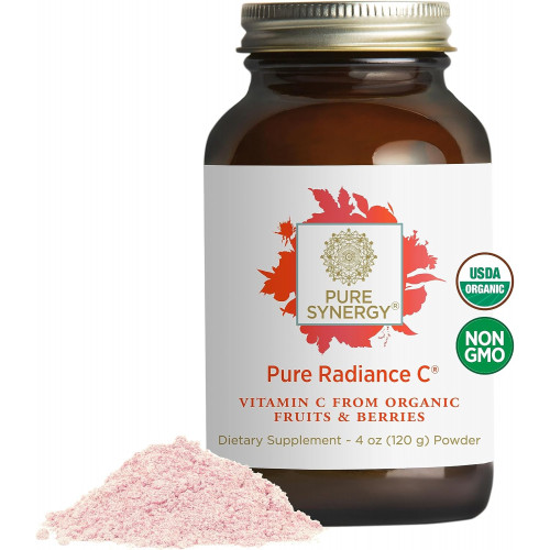PURE SYNERGY Pure Radiance C | Органічний порошок вітаміну С | 100% натуральний, повноцінне харчування, добавка без ГМО з екстрактом каму-каму | Для підтримки імунітету та колагену (4 унції порошку) PURE SYNERGY Pure Radiance C | Органічний порошок вітаміну С | 100% натуральний, повноцінне харчування, добавка без ГМО з екстрактом каму-каму | Для підтримки імунітету та колагену (4 унції порошку)