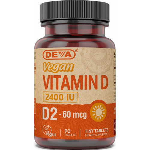 Deva Vegan Vitamin D -- 2400 МО - 90 таблеток Deva Vegan Vitamin D -- 2400 МО - 90 таблеток