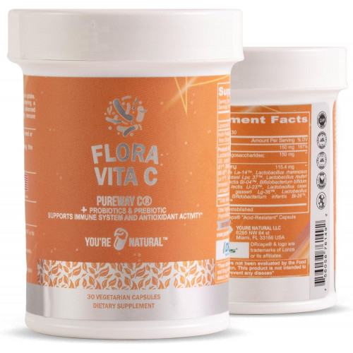 Flora Vita C Probiotic & Antioxidant, Liposomal Pureway C, Immune Support, Collagen Booster Plus Digestive & Gut Support для жінок і чоловіків - Lactobacillus і 12 зареєстрованих пробіотиків - 30-денний запас Flora Vita C Probiotic & Antioxidant, Liposomal Pureway C, Immune Support, Collagen Booster Plus Digestive & Gut Support для жінок і чоловіків - Lactobacillus і 12 зареєстрованих пробіотиків - 30-денний запас