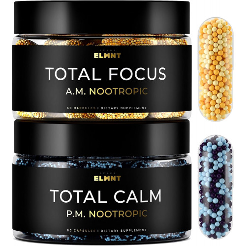 AMPM Super Nootropic Stack: Focus + Calm 9X Strength w. Кофеїн, L-теанін, Alpha GPC, L-тирозин, Ashwagandha+ X-Release Beadlet Energy Pills Найкращі добавки для мозку для зосередження пам’яті та підтримки настрою AMPM Super Nootropic Stack: Focus + Calm 9X Strength w. Кофеїн, L-теанін, Alpha GPC, L-тирозин, Ashwagandha+ X-Release Beadlet Energy Pills Найкращі добавки для мозку для зосередження пам’яті та підтримки настрою