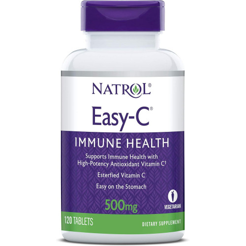 Natrol Easy-C Immune Health, дієтична добавка, підтримує здоров’я імунітету за допомогою високопотенційного антиоксиданту вітаміну С, таблетки, 500 мг, 120 штук Natrol Easy-C Immune Health, дієтична добавка, підтримує здоров’я імунітету за допомогою високопотенційного антиоксиданту вітаміну С, таблетки, 500 мг, 120 штук