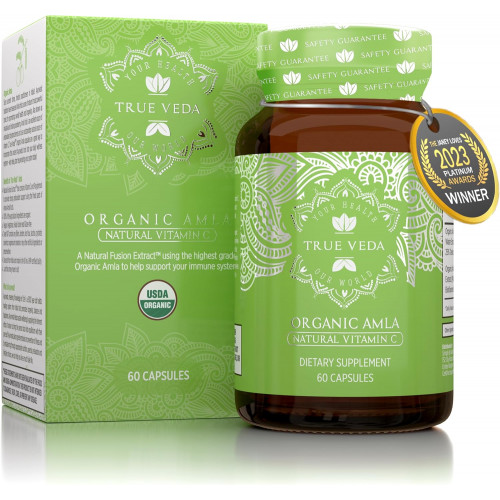Органічні капсули амли – вітамін С | Сертифіковано USDA Organic | Вітамін С на рослинній основі з цільної їжі | Добавка Amalaki | Отримано з фрукта Амла | Індійський агрус | Веганський | Аюрведа | 60 таблеток Амала Органічні капсули амли – вітамін С | Сертифіковано USDA Organic | Вітамін С на рослинній основі з цільної їжі | Добавка Amalaki | Отримано з фрукта Амла | Індійський агрус | Веганський | Аюрведа | 60 таблеток Амала