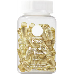 Ritual Postpartum Essentials Multivitamin - постнатальний вітамін з омега-3 DHA та холіном для підтримки лактації, вітаміном A, C, D3 та цинком для підтримки імунної функції*, B12, йодом, біотином, есенцією м’яти