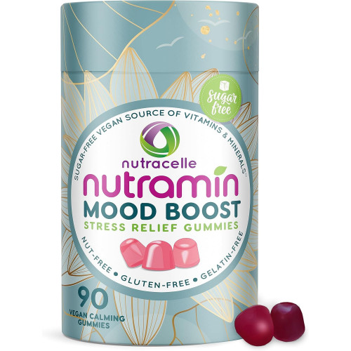 Nutracelle Nutramin Mood Boost полівітамінний гум-смачний і смачний антистресовий магній Ashwagandha Gummies + B Складні вітаміни-без цукру, веганські, без глютену, безпечні алергії (90 число) Nutracelle Nutramin Mood Boost полівітамінний гум-смачний і смачний антистресовий магній Ashwagandha Gummies + B Складні вітаміни-без цукру, веганські, без глютену, безпечні алергії (90 число)