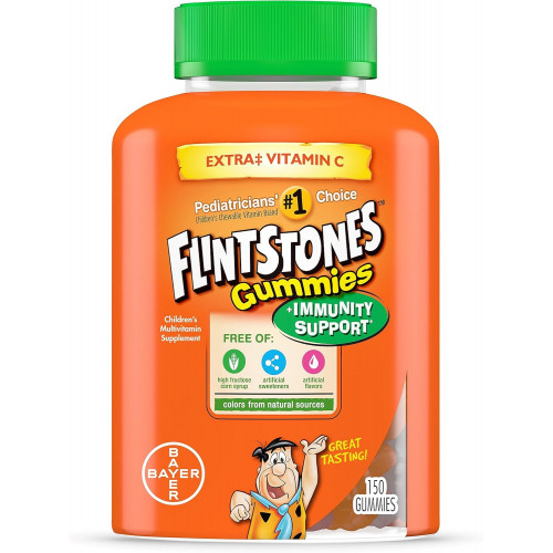 Flintstones Gummies Kids Вітаміни з підтримкою імунітету*, Мультивітаміни для дітей і малюків з вітаміном C, вітаміном D, B12, цинком тощо, апельсин 150ct Flintstones Gummies Kids Вітаміни з підтримкою імунітету*, Мультивітаміни для дітей і малюків з вітаміном C, вітаміном D, B12, цинком тощо, апельсин 150ct