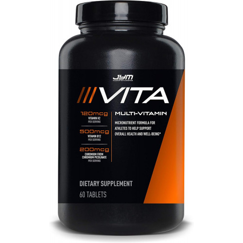 Vita JYM Sports Полівітамінна та мінеральна підтримка, вітаміни A, C, B6, B12, E, K, бор, біотин, калій | JYM Supplement Science | 60 таблеток Vita JYM Sports Полівітамінна та мінеральна підтримка, вітаміни A, C, B6, B12, E, K, бор, біотин, калій | JYM Supplement Science | 60 таблеток