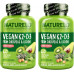 NATURELO Vegan K2+D3 - D3 на рослинній основі з лишайників - Натуральна добавка D3 для імунної системи, підтримки кісток, здоров'я суглобів - Повноцінна їжа - Веганська - Без ГМО - Без глютену (60 штук (2 упаковки)) NATURELO Vegan K2+D3 - D3 на рослинній основі з лишайників - Натуральна добавка D3 для імунної системи, підтримки кісток, здоров'я суглобів - Повноцінна їжа - Веганська - Без ГМО - Без глютену (60 штук (2 упаковки))