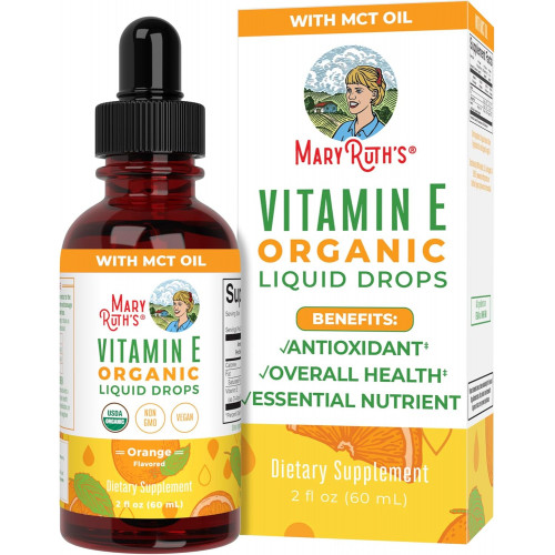 MaryRuth Organics USDA Vitamin E Liquid Drops 2 Month Supply | Здоров'я кісток і суглобів | Когнітивне здоров'я для дорослих і дітей | Без цукру, веганський, без ГМО, без глютену | 2 унції MaryRuth Organics USDA Vitamin E Liquid Drops 2 Month Supply | Здоров'я кісток і суглобів | Когнітивне здоров'я для дорослих і дітей | Без цукру, веганський, без ГМО, без глютену | 2 унції