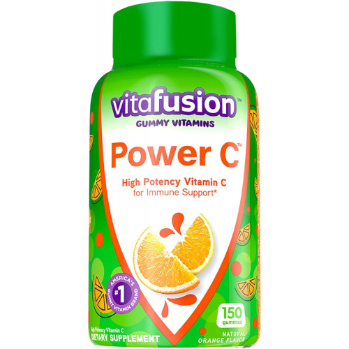 Vitafusion Power C Gummies з вітаміном C для підтримки імунітету, зі смаком апельсина, 282 мг вітаміну C, американський бренд вітамінів № 1, 50-денний запас, 150 шт. Vitafusion Power C Gummies з вітаміном C для підтримки імунітету, зі смаком апельсина, 282 мг вітаміну C, американський бренд вітамінів № 1, 50-денний запас, 150 шт.