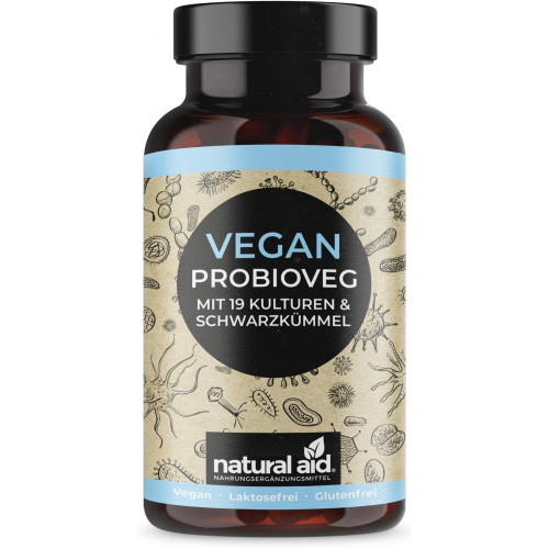 ProbioVeg - 19 бактеріальних культур + чорний кмин Natural Aid - 90 капсул ProbioVeg - 19 бактеріальних культур + чорний кмин Natural Aid - 90 капсул