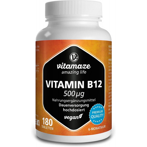 Вітамін B12 500 мкг Vitamaze -180 таблеток