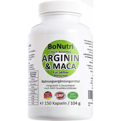 L-аргінін 1500 мг і мака 1200 мг BoNutri - 150 капсул L-аргінін 1500 мг і мака 1200 мг BoNutri - 150 капсул