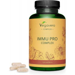 Комплекс Immu Pro від Vegavero® З ехінацеєю, вітаміном С, вітаміном D3, селеном, імбиром та цинком 120 капсул