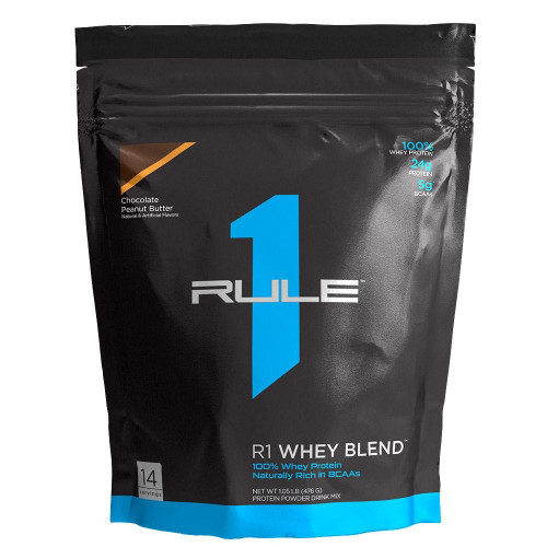 Rule 1, R1 Whey Blend, 476 г, Шоколад арахісове масло Rule 1, R1 Whey Blend, 476 г, Шоколад арахісове масло