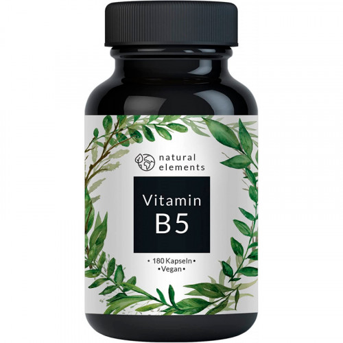 Вітамін B5 500 мг Natural Elements - 180 капсул Вітамін B5 500 мг Natural Elements - 180 капсул