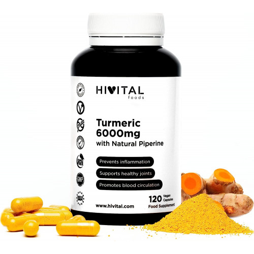 Куркума 6000 мг Hivital Foods - 120 капсул Куркума 6000 мг Hivital Foods - 120 капсул