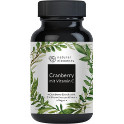 Екстракт журавлини з вітаміном С Natural Elements - 180 капсул
