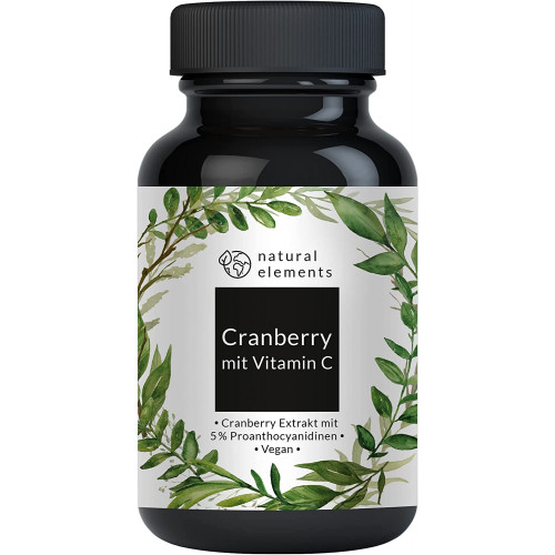 Екстракт журавлини з вітаміном С Natural Elements - 180 капсул