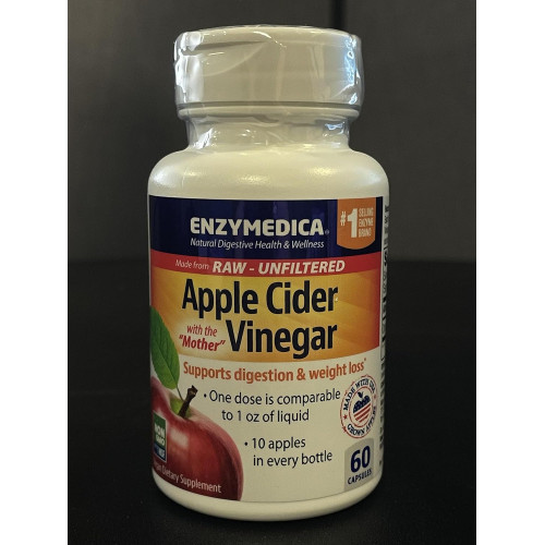 Apple Cider Vinegar Enzymedica 60капсул Apple Cider Vinegar Enzymedica 60капсул